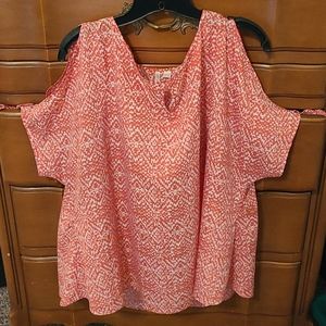 Ladies Cold Shoulder Pink Blouse